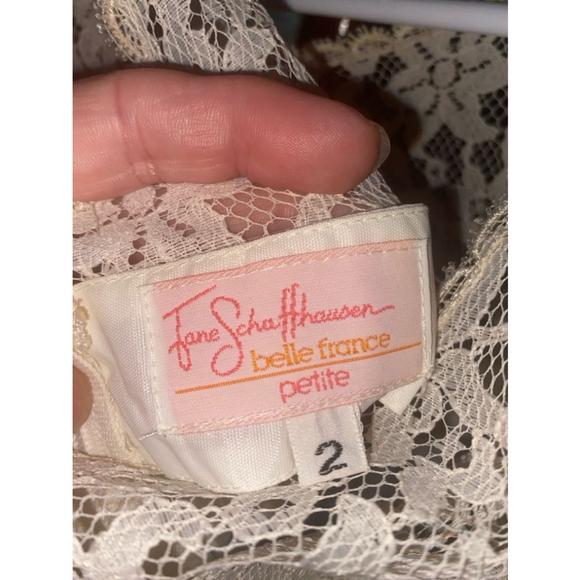 Women's Jane Schaffhausen Petite White Lace Dress Size 2 - Picture 2 of 7